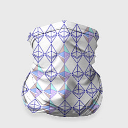 Бандана-труба Криптовалюта Ethereum на белом, цвет: 3D-принт