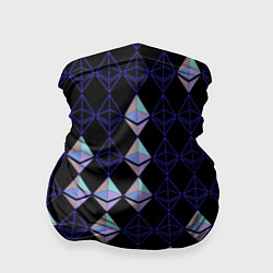 Бандана-труба Криптовалюта Ethereum на черном, цвет: 3D-принт