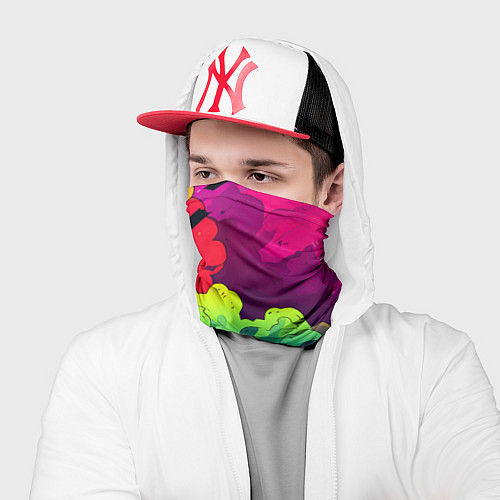 Бандана Кислотная яркая абстракция / 3D-принт – фото 2