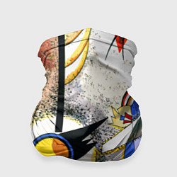 Бандана-труба Кандинский картина - шумная акварель, цвет: 3D-принт