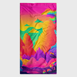 Бандана-труба Яркие краски перетекают в радугу, цвет: 3D-принт — фото 2