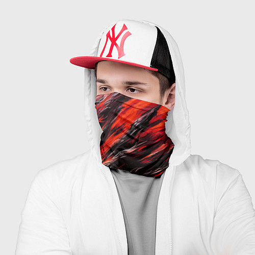 Бандана Чёрная и красная буря / 3D-принт – фото 2