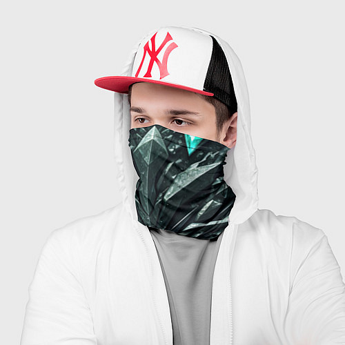 Бандана Зелёная малахитовая броня / 3D-принт – фото 2