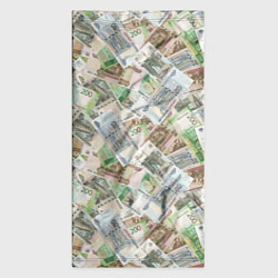 Бандана-труба Российские денежные купюры, цвет: 3D-принт — фото 2