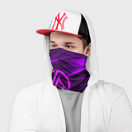 Бандана Linkin park neon stripes logo / 3D-принт – фото 2