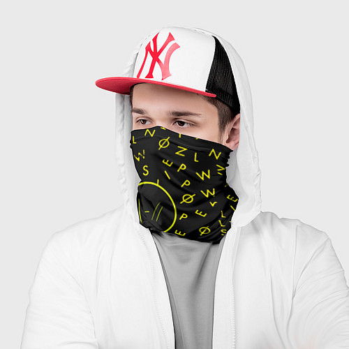 Бандана Twenty one pilots pattern rock yellow / 3D-принт – фото 2