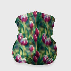 Бандана-труба Весенние цветы на поляне, цвет: 3D-принт