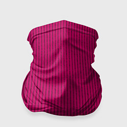 Бандана-труба Насыщенный тёмно-розовый в полоску, цвет: 3D-принт