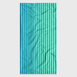 Бандана-труба Зелёно-голубой полосатый, цвет: 3D-принт — фото 2