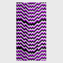 Бандана-труба Фиолетовые и белые ломаные линии, цвет: 3D-принт — фото 2