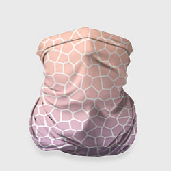 Бандана-труба Паттерн мозаика светло-сиреневый, цвет: 3D-принт