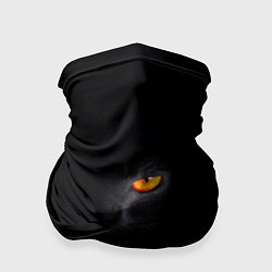 Бандана-труба Глаз черной пантеры на черном фоне, цвет: 3D-принт