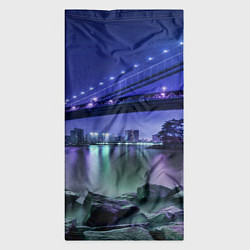 Бандана-труба Вечерняя Америка - мост, цвет: 3D-принт — фото 2
