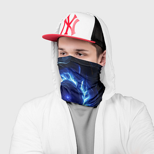 Бандана Синяя магическая абстракция / 3D-принт – фото 2