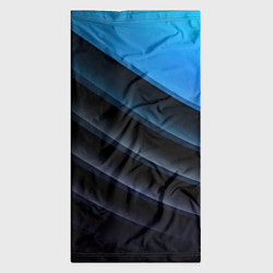 Бандана-труба Геометрическая синяя абстракция на черном фоне мин, цвет: 3D-принт — фото 2