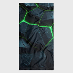 Бандана-труба Abstract dark green geometry style, цвет: 3D-принт — фото 2
