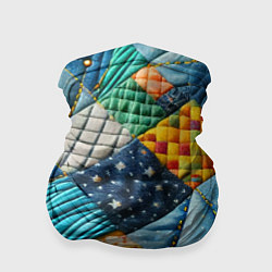 Бандана-труба Лоскутное одеяло - пэчворк, цвет: 3D-принт