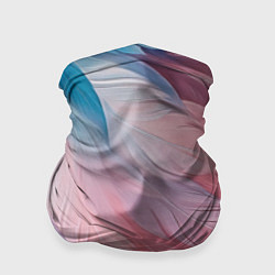 Бандана-труба Пастельно-голубые и розовые перья, цвет: 3D-принт