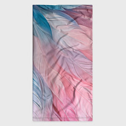 Бандана-труба Пастельно-голубые и розовые перья, цвет: 3D-принт — фото 2