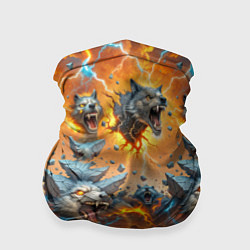 Бандана-труба Волки и камни, цвет: 3D-принт