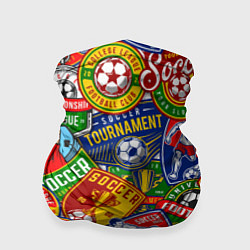 Бандана-труба Футбольные командные эмблемы pattern, цвет: 3D-принт