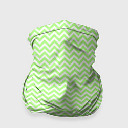 Бандана-труба Светло-зелёный ломаные полосы, цвет: 3D-принт