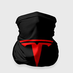 Бандана-труба Tesla red logo, цвет: 3D-принт