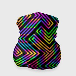 Бандана-труба Линии лабиринта спектрального цвета, цвет: 3D-принт