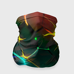 Бандана Яркие неоновые радужные разбитые плиты