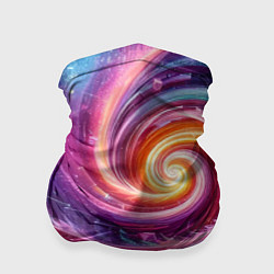 Бандана-труба Космическая галактическая спираль - неоновое свече, цвет: 3D-принт