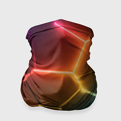 Бандана Радужные неоновые плиты в разломе