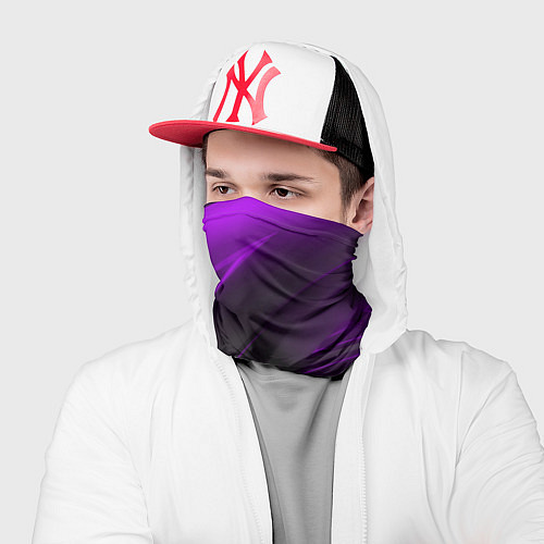 Бандана Фиолетовая объемная абстракция / 3D-принт – фото 2