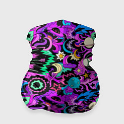 Бандана-труба Мультяшный космос, цвет: 3D-принт