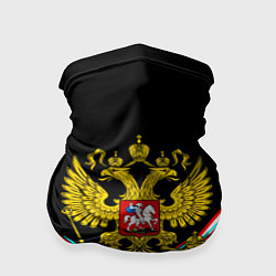 Бандана-труба Герб РФ краски глитч, цвет: 3D-принт