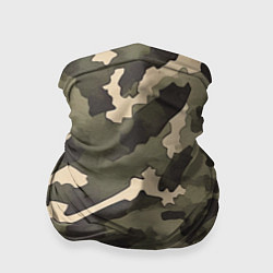 Бандана-труба Армейский камуфляж песчаный, цвет: 3D-принт