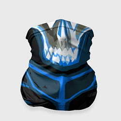 Бандана Blue stripes on a black and white background