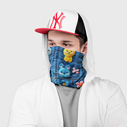 Бандана-труба Зайчата на пэчворк, цвет: 3D-принт — фото 2