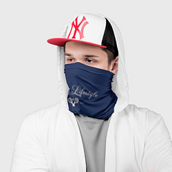 Бандана-труба Sporty lifestyle синий фон для тенниса, цвет: 3D-принт — фото 2