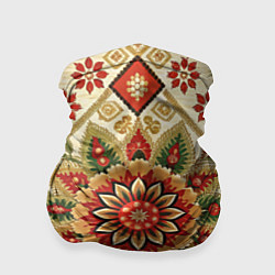 Бандана-труба Русские классические узоры и орнамент, цвет: 3D-принт