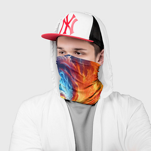 Бандана Столкновение двух стихий - инь янь / 3D-принт – фото 2