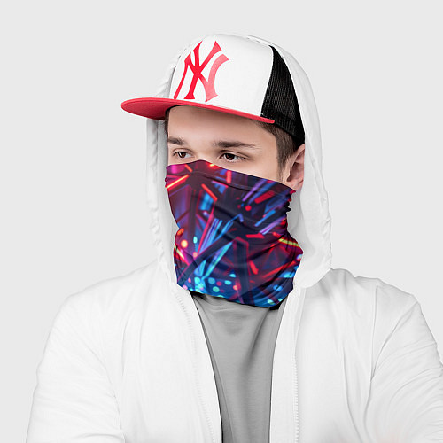 Бандана Неоновые трубки / 3D-принт – фото 2