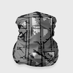 Бандана Тёмный серый простая абстракция