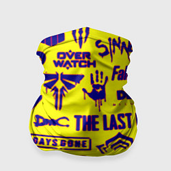 Бандана Логотипы игр на жёлтом