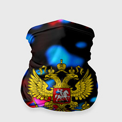 Бандана-труба Герб РФ блюр боке, цвет: 3D-принт