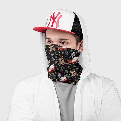 Бандана Рик и Морти сани с оленем - Christmas / 3D-принт – фото 2