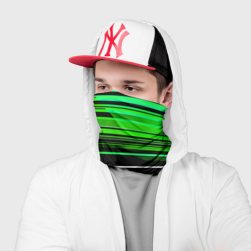 Бандана Разноцветные вертикальные линии / 3D-принт – фото 2