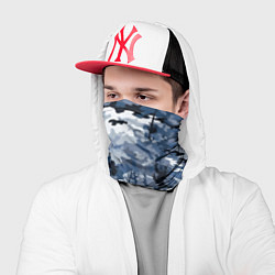 Бандана-труба Камуфляж серо синий, цвет: 3D-принт — фото 2