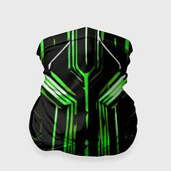 Бандана Green stripes on a black background