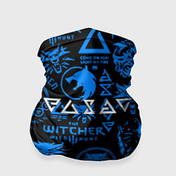 Бандана-труба The Witcher logo pattern, цвет: 3D-принт
