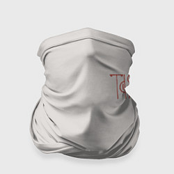 Бандана-труба Вязью Татьяна - красная надпись, цвет: 3D-принт